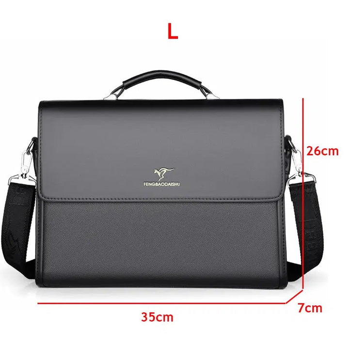 Leather Luxury Briefcases For Men Designer Work Business Tote Crossbody Bag-bag-Bennys Beauty World