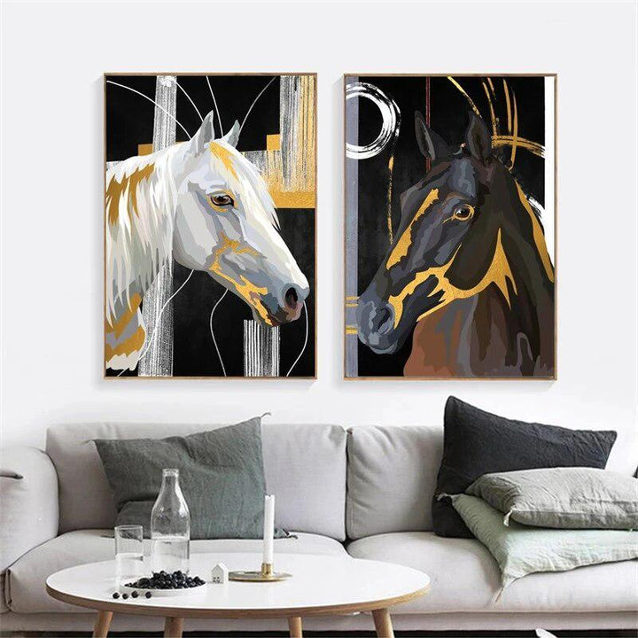 Abstract Horse Posters Wall Art-Painting-Arlik interiors