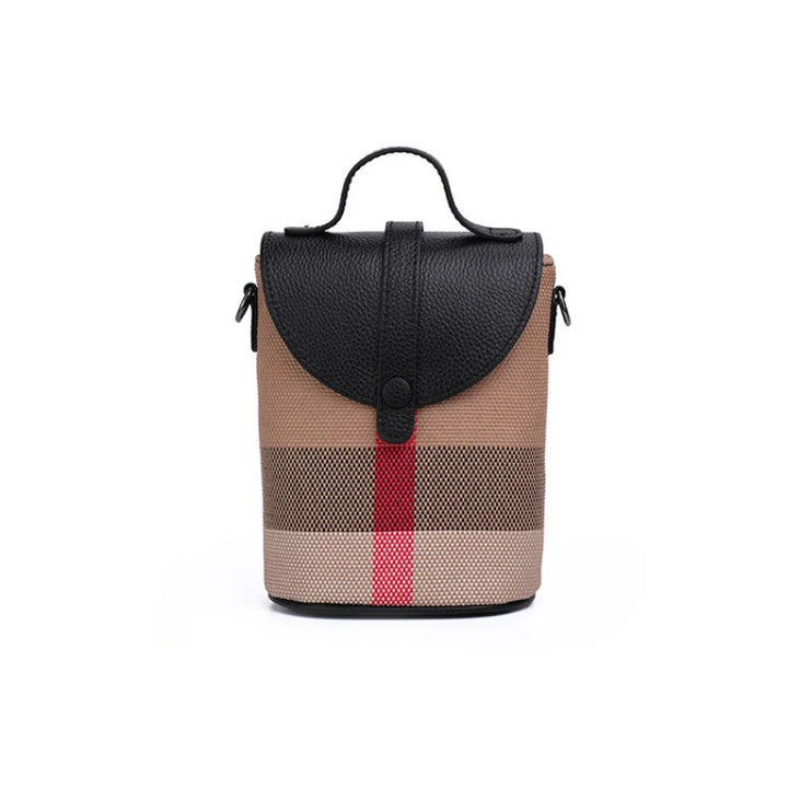 Leather Canvas Crossbody Ladies Bag