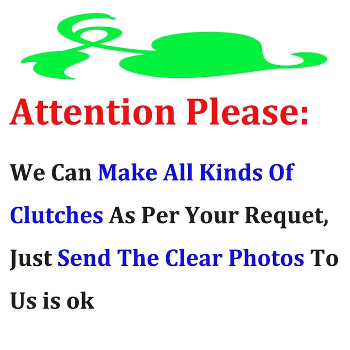 Large Stone Hard Metal Evening Clutch Bag