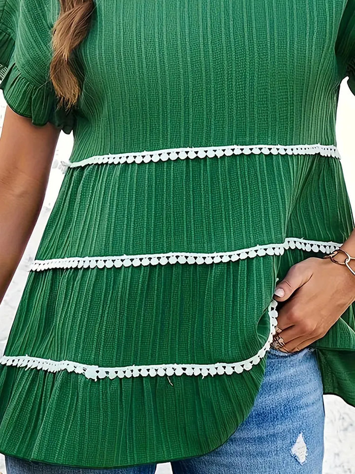 Women's plus size shirt summer chic elegant shirt casual women's fashionable shirt-Bennys Beauty World