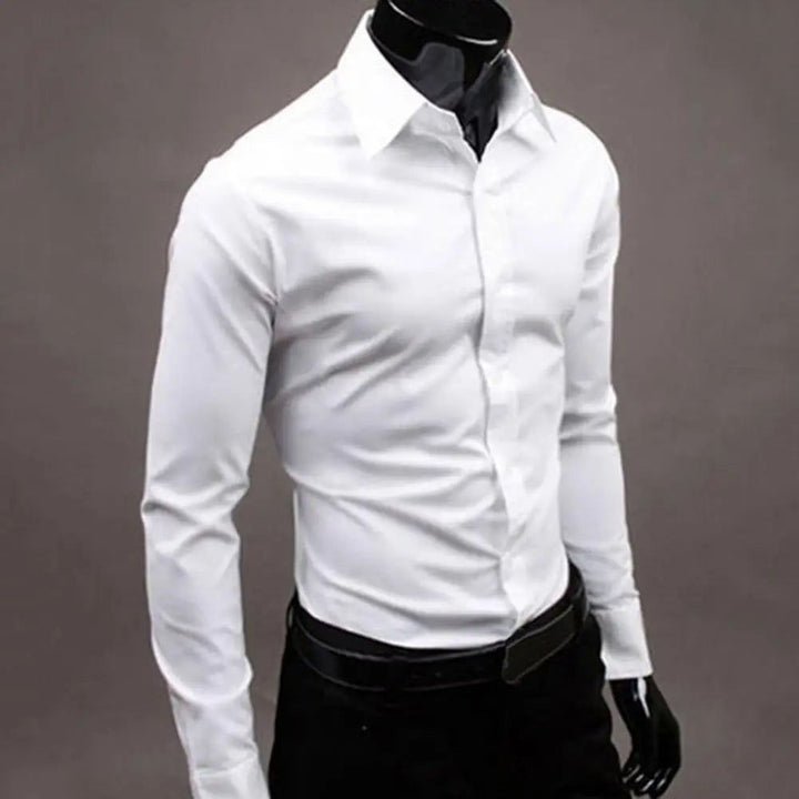 Men's Shirt Cotton Business Fitted Shirt