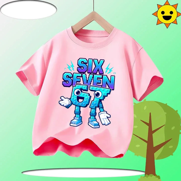 Kids Funny Printed Cotton T-Shirt