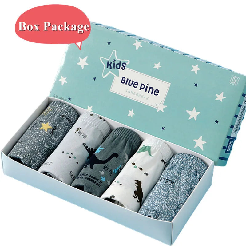 Boys Cotton Cartoon Briefs Multipack | Dinosaur &amp; Truck Print