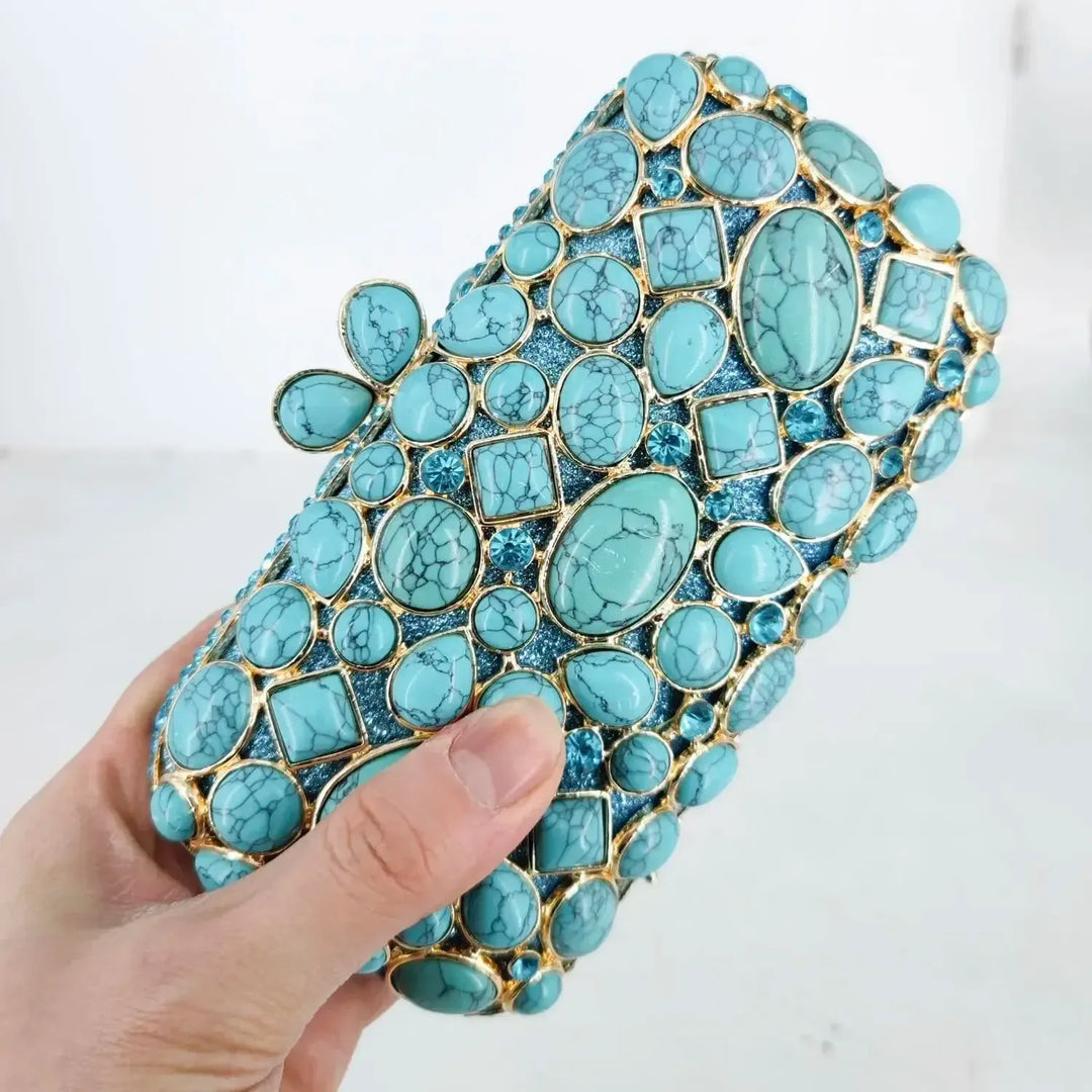 Crystal Minaudière Evening Clutch Bag – Women&