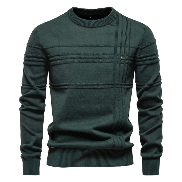 AIOPESON Men's Crewneck Pullover Knitted Cotton&nbsp;Sweater
