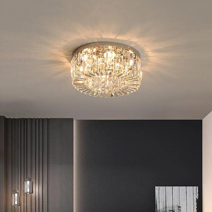 Minimalist Crystal Glass Round Ceiling Chandelier-Light Fixtures-Arlik interiors