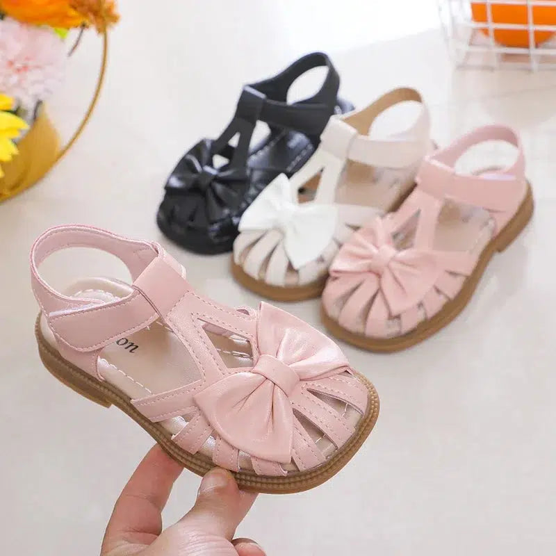 Girls Sandals Bow Peep-toe Non-slip Sandals-Shoes-Bennys Beauty World