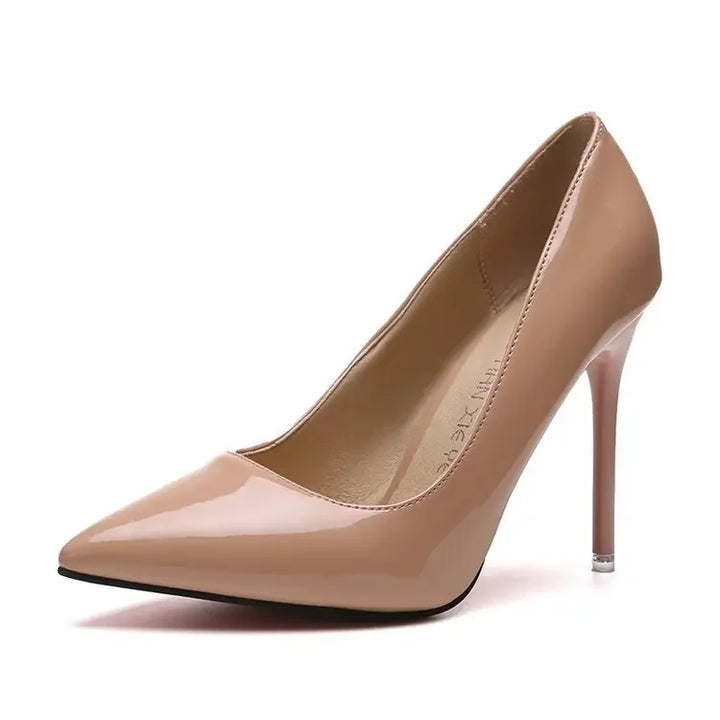 Women Shoes Pointed Toe Pumps Patent Leather Dress High Heels