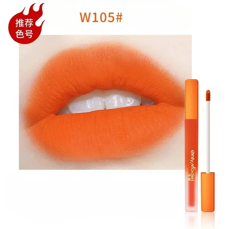 Orange Color Lipstick Lip Glaze Matt