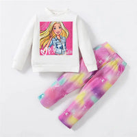 2PCS Baby Girl Clothes Set Cartoon Print Fashion Long Sleeve Top+Skirt-kids clothing-Bennys Beauty World