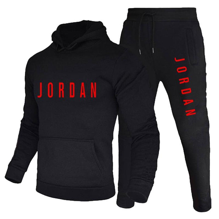 Men's Sweatshirt Sets Solid Color Hoodies+ Sweatpants 2Pcs Tracksuit-Hoodie-Bennys Beauty World