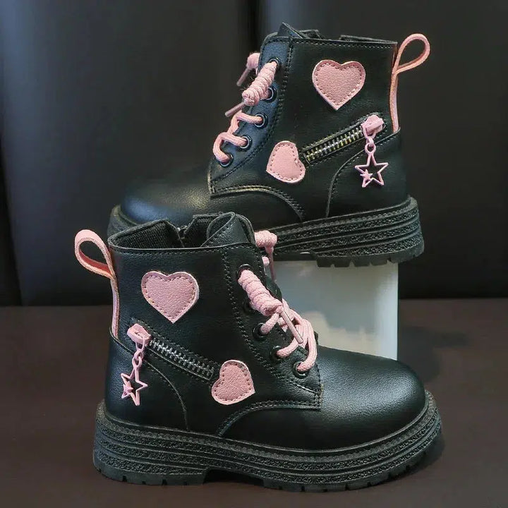 Girls Pink Breathable Princess Casual Short Boots-Shoes-Bennys Beauty World