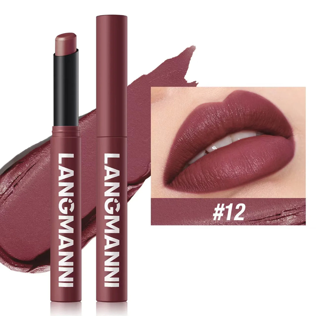 Twelve-color Matte Lipstick Pearly Highlighter Eyeshadow Stick