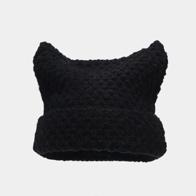Women Girls Autumn Winter Cute Cat Ears Cap