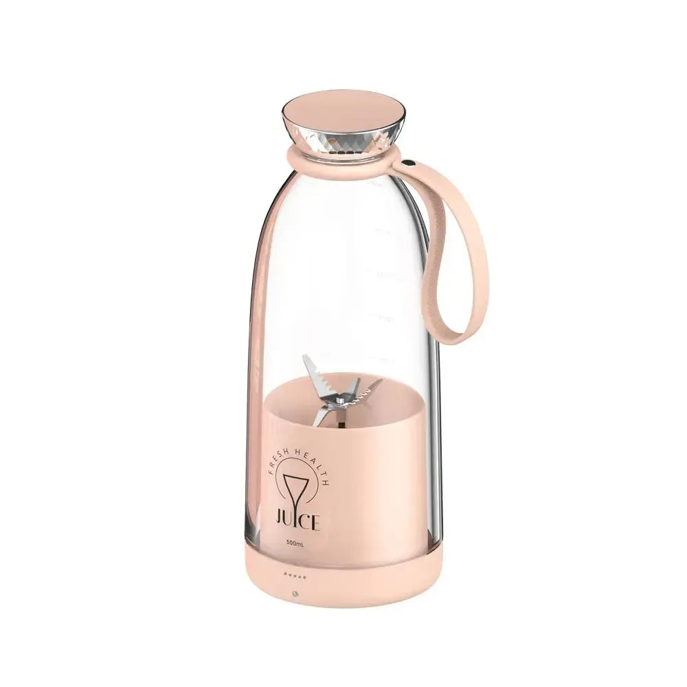 500ml Portable 2400mAh Wireless Fruit Mixers USB juicer Fresh Juice Bottle Blender Plus 6 Blades Food Milkshake Ice Crush Cup-Bennys Beauty World