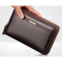 Leather Clutch Bag for Men Long Wallet Fashion Luxury Purse-purse-Bennys Beauty World