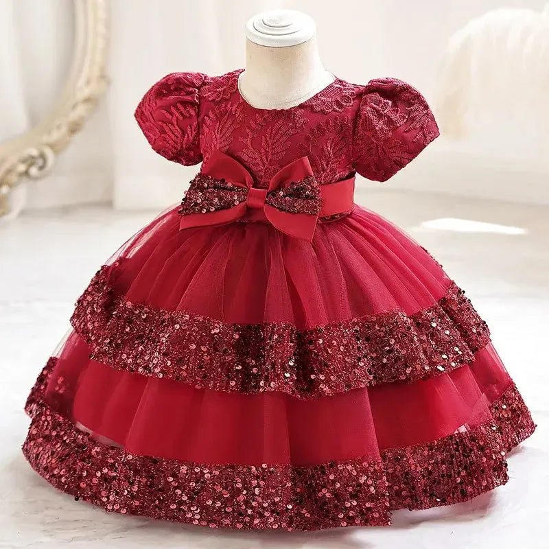 Girls Floral Princess Ball Gown – Formal Dress Ages 1–6 - Bennys Beauty World