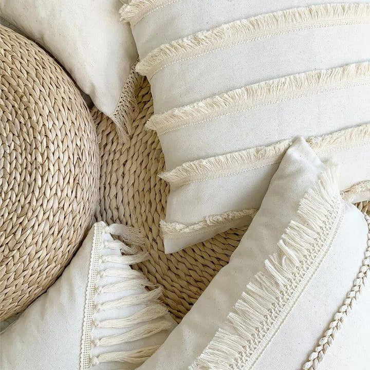 Boho Style Linen Cotton Pillow Cover-Arlik interiors