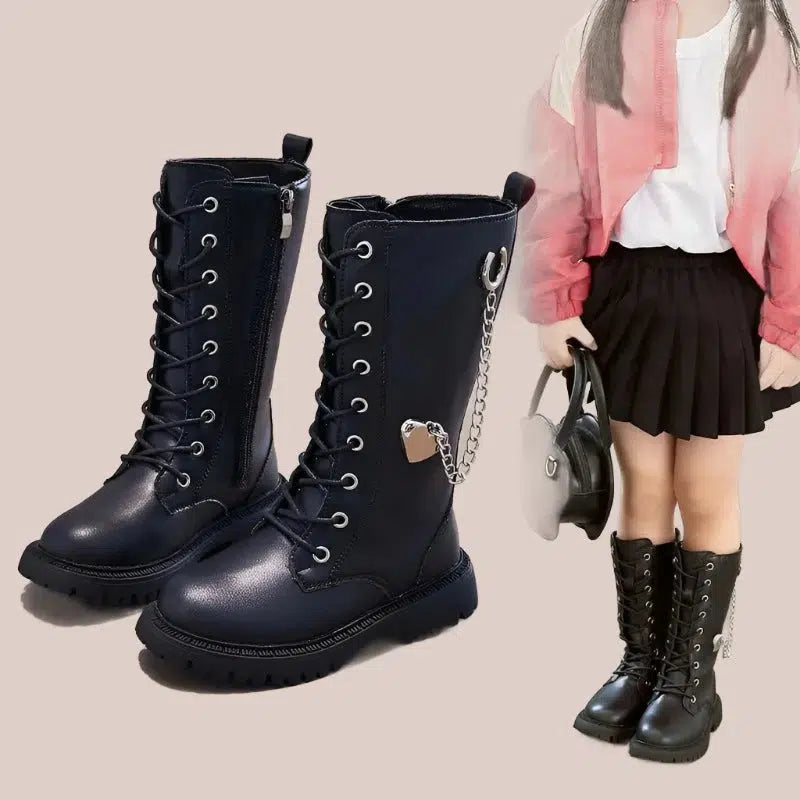 Girls Knee-High Boots Winter Boots For Kids-Shoe-Bennys Beauty World