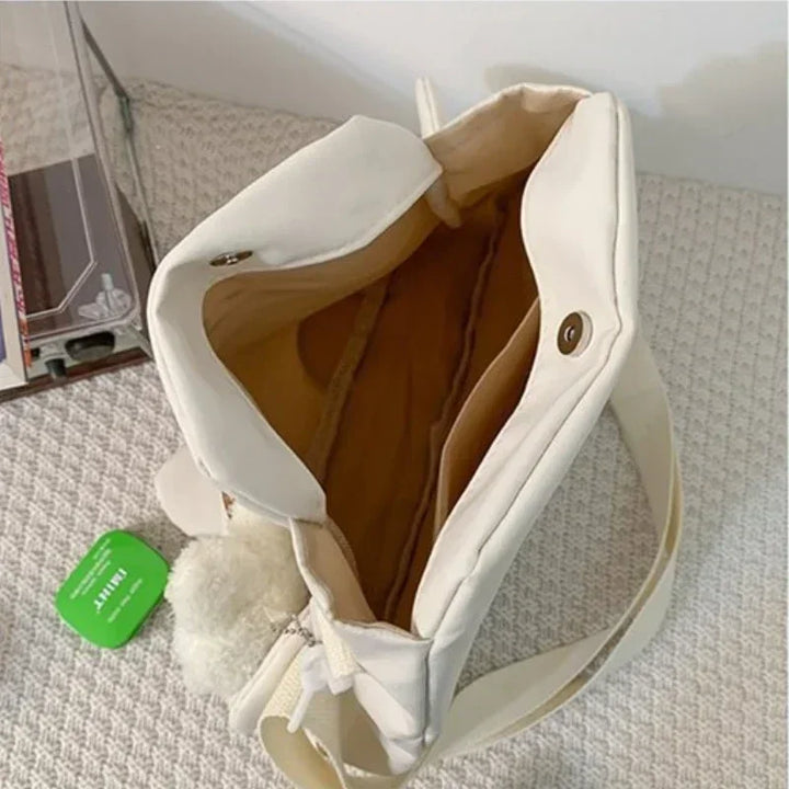 Large Capacity Nylon Messenger Bag for Teenage Girls
