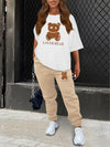Plus Size Two Piece Lover Bear Tees-T-shirt-Bennys Beauty World