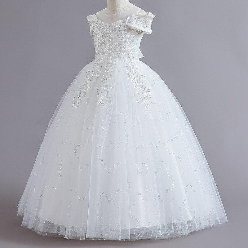 New Sequined First Communion Dresses For Girls Princess Costume Dress-Dress-Bennys Beauty World