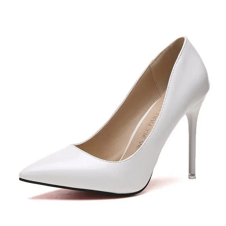 Women Shoes Pointed Toe Pumps Patent Leather Dress High Heels