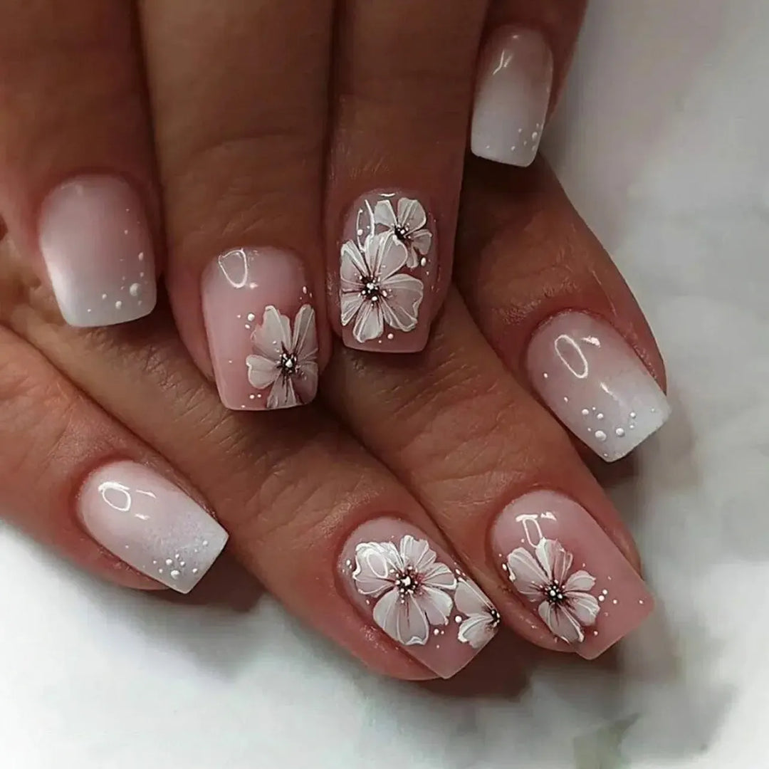 Short Square Press-On Nails – 24 Pcs Acrylic False Nail Tips | Bennys Beauty World-Nails-Bennys Beauty World