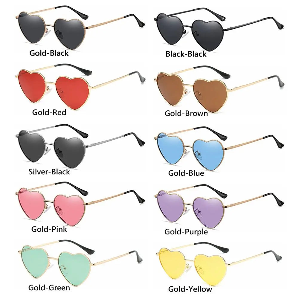 Heart-Shaped Sunglasses for Women | Polarized UV400 Metal Frame