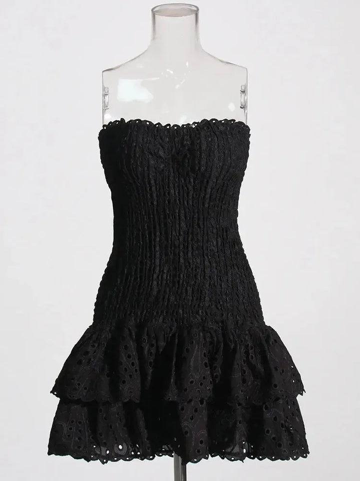 Women's Strapless Cut-Out Mini Dress-Dresses-Bennys Beauty World