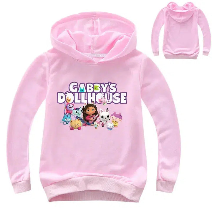 Kids Cartoon Cotton Hooded Sweatshirt