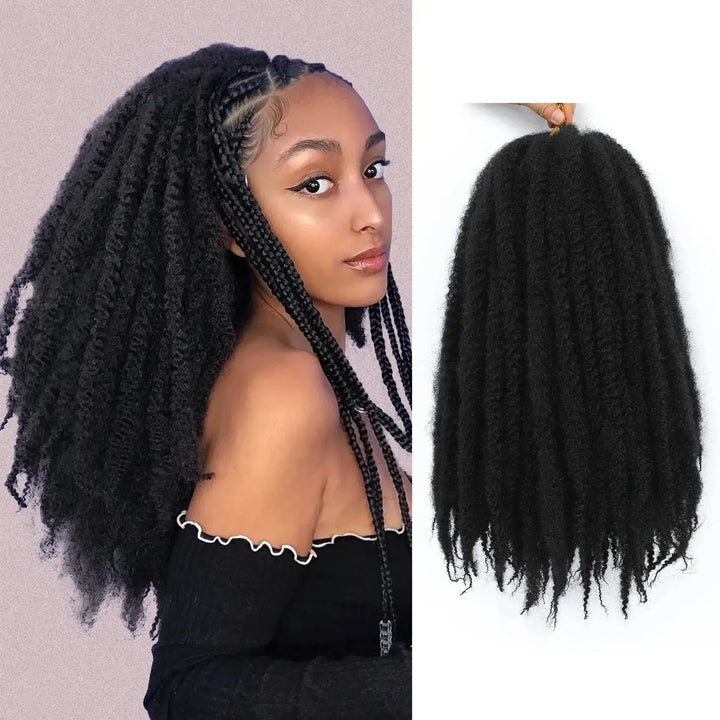 Karida 10-18 Inch Marley Twist Braiding Hair – Kinky Curly Synthetic Crochet Hair-crochet hair-Bennys Beauty World