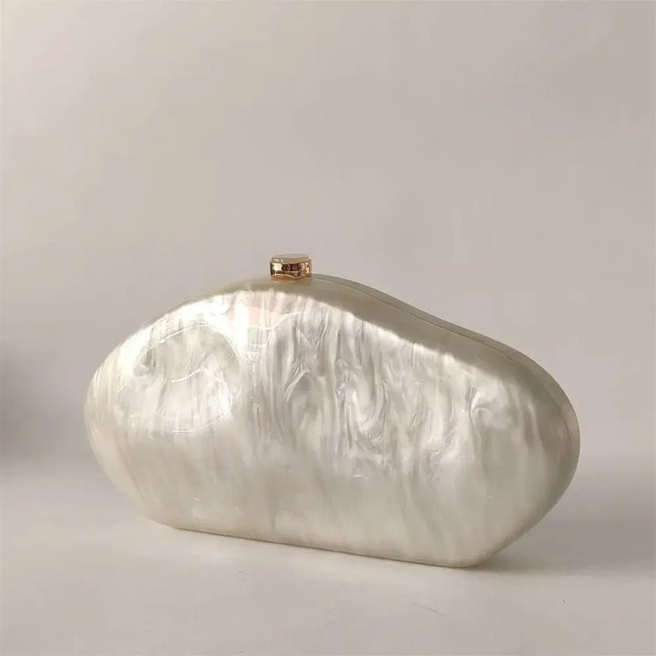 Acrylic Shell Evening Bag – Luxury Handmade Clutch Purse with Chain Strap for Women-Bag-Bennys Beauty World