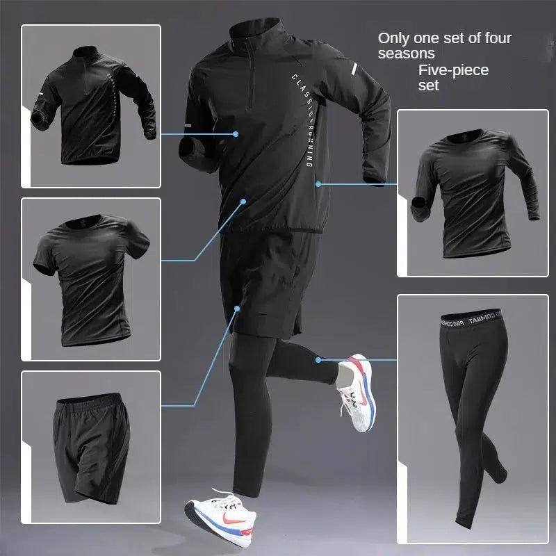 Men's Quick-Dry Sports Set Autumn Track and Field Gym Wear