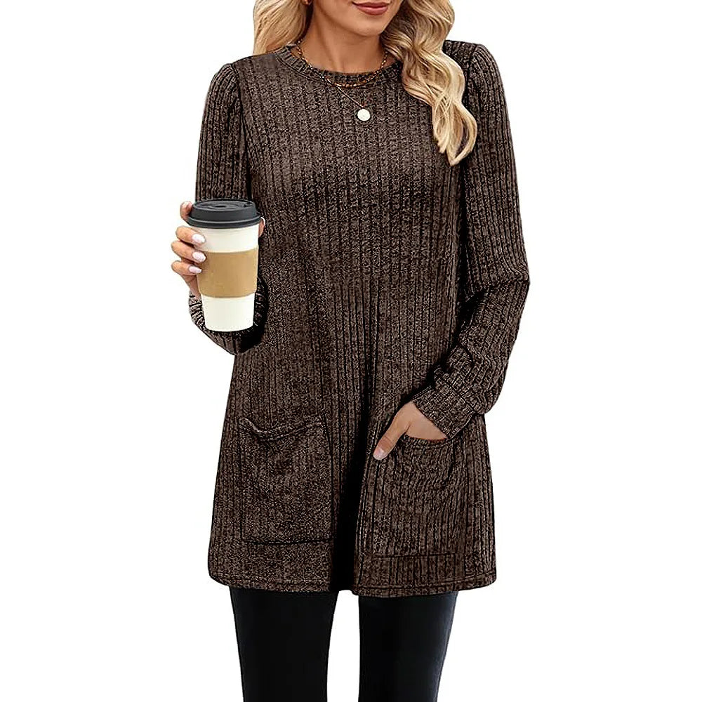 Women’s Mid-Length Knit Sweater Dress