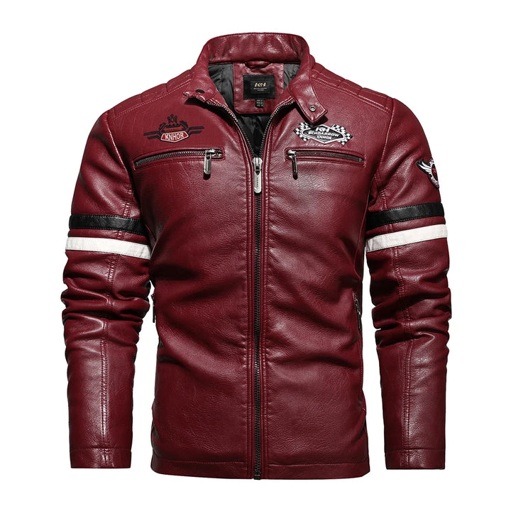 Fall Motorcycle Leather Jacket For Men only $103.09