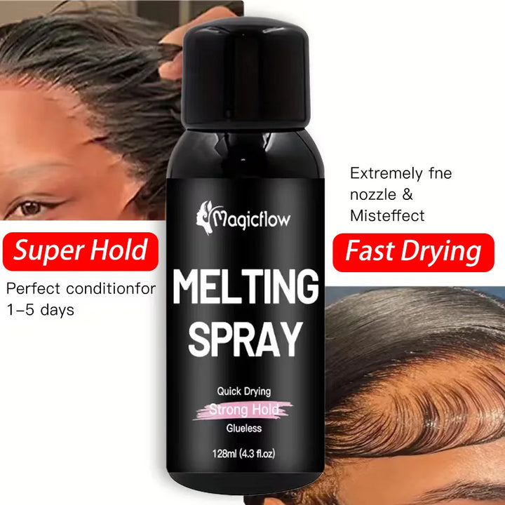 Lace Melting Spray – Strong Glueless Wig Bonding Spray | 128ml Quick-Dry Hair Adhesive