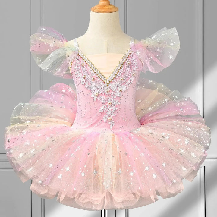 VIKITA Girls Flare Sleeve Princess Dress – Sizes 3T–10T - Bennys Beauty World