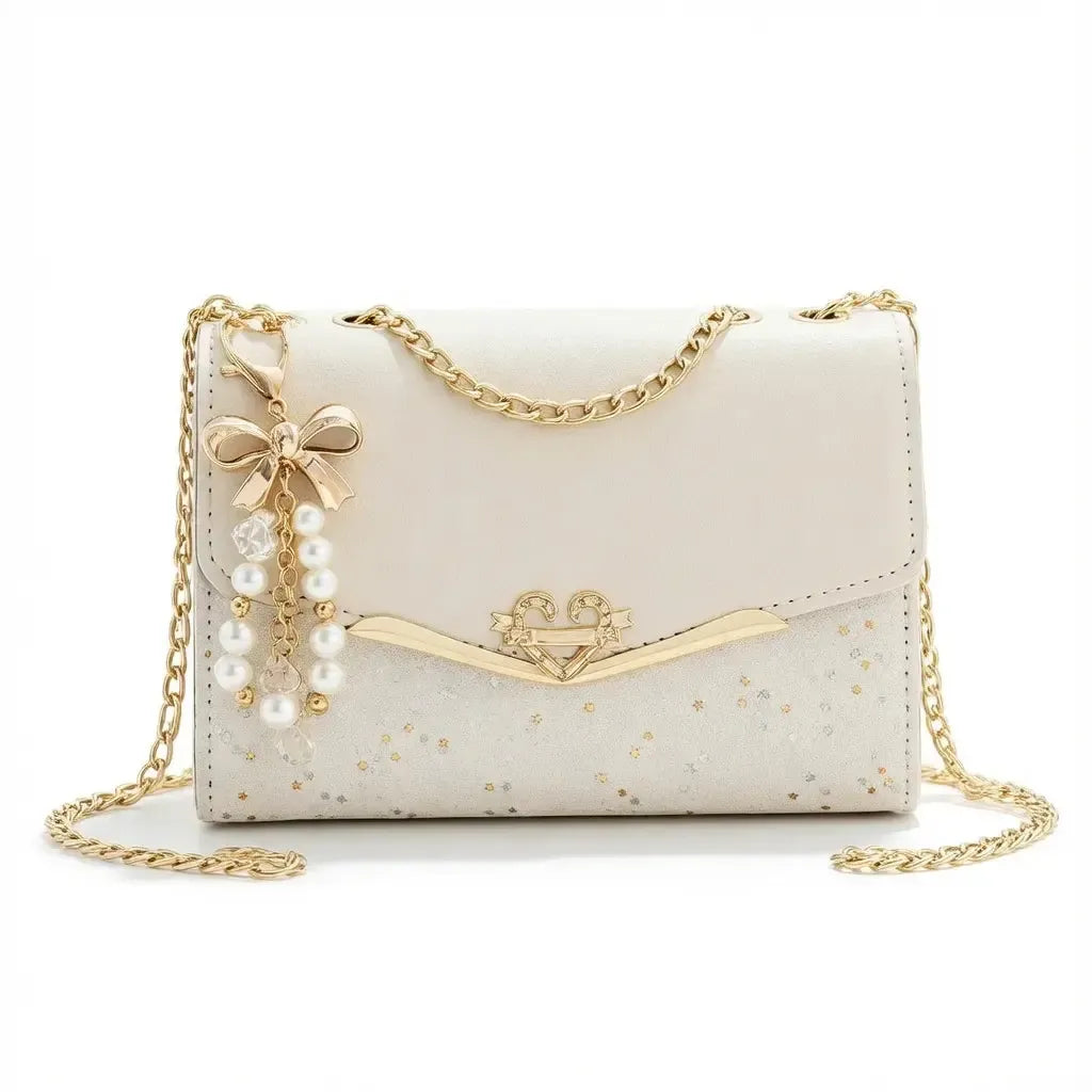 Women's Sequin Shoulder Bag – PU Leather Flap Crossbody Handbag with Tassel-bag-Bennys Beauty World