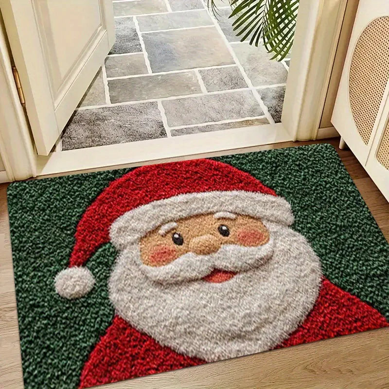 Christmas Door Mat Red Santa Claus