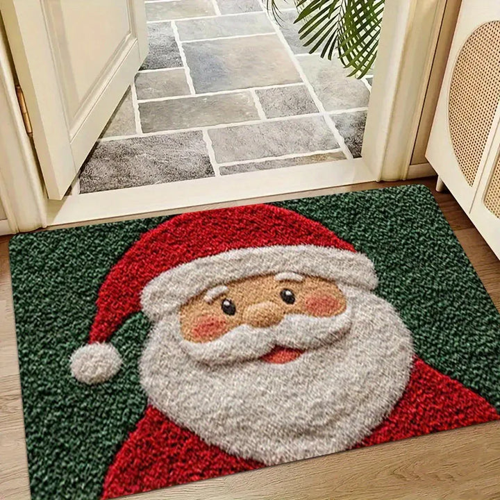 Christmas Door Mat Red Santa Claus