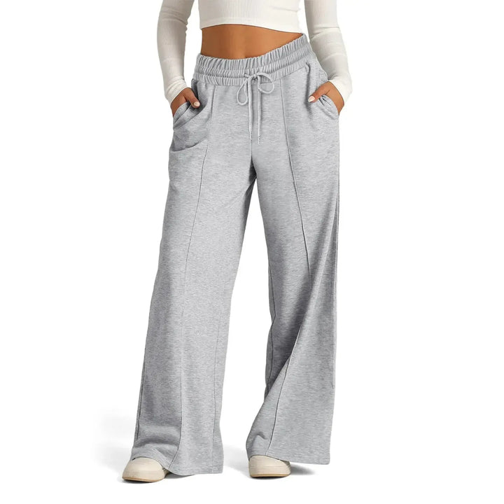 Womens Wide Leg Sweatpants High Waisted Baggy Flared Pants-Pant-Bennys Beauty World