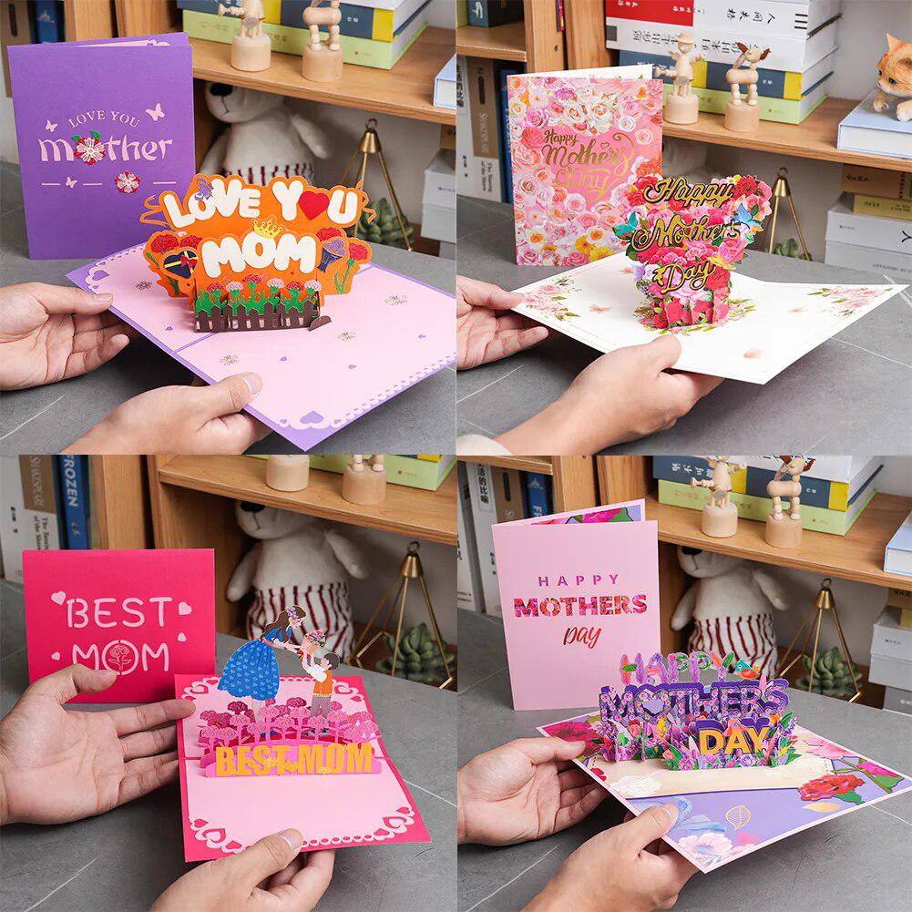 Happy Mothers Day Greeting Card Pop Up 3D Gift for Mom-Arlik interiors