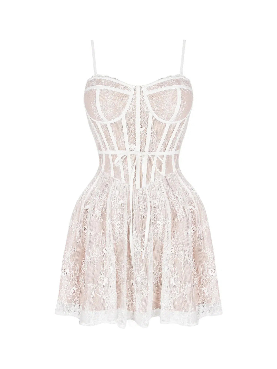 Summer Vintage Lace Mini Dress-Dresses-Bennys Beauty World