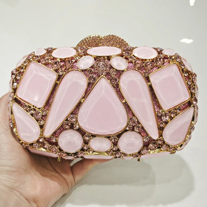 Large Rhinestone Crystal Evening Clutch Bag