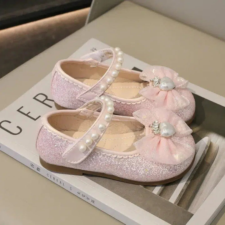 Spring Princess Shoes Elegant Lace Bowknot Children's Leather Shoes-Shoes-Bennys Beauty World