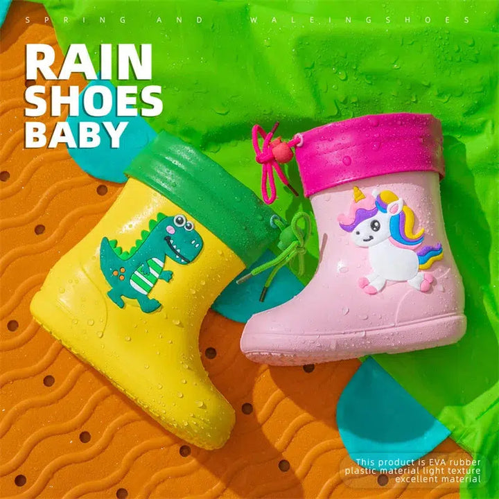 Cartoon Baby Boy Girl Rain Water Shoes Boot Covers-Shoes-Bennys Beauty World