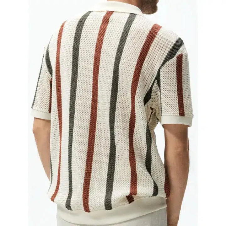 Short Sleeve Knitted Sweater For Men