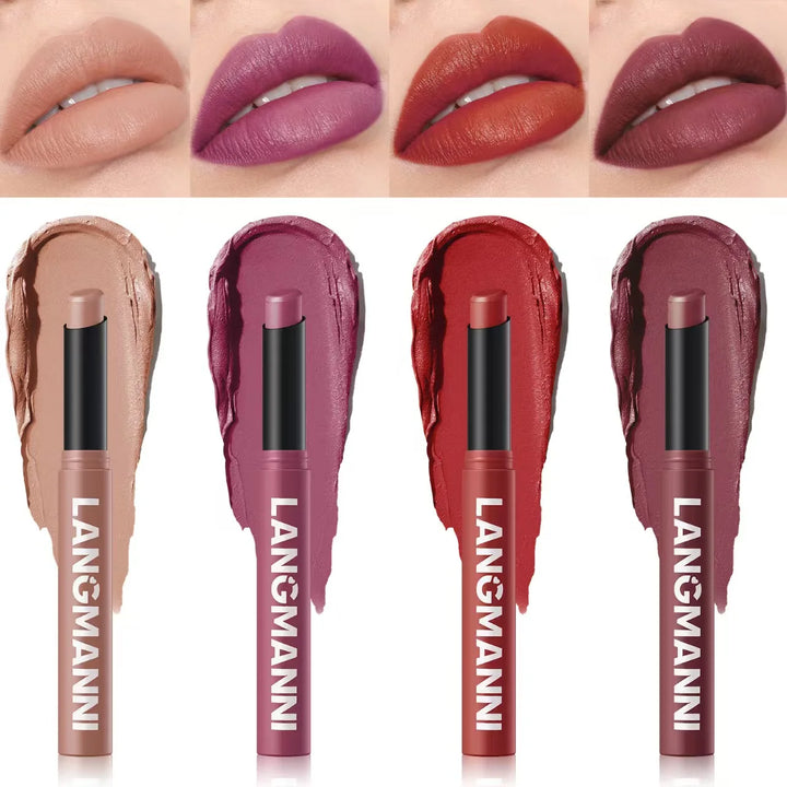 Twelve-color Matte Lipstick Pearly Highlighter Eyeshadow Stick
